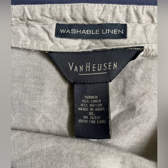 Van Heusen Linen Rose Embroidered Skirt - Picture 9 of 9